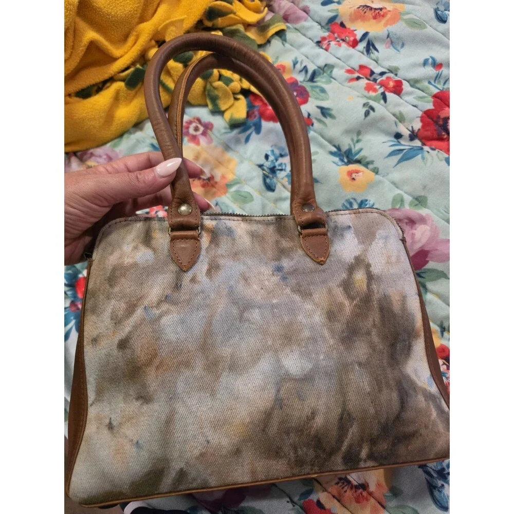 Nena and Co La Reyna OOAKSHELL Tie Dye Leather Bag